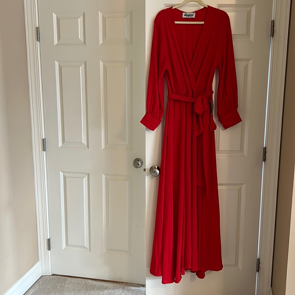 ❤️ Bright Red Flowy Evening Dress – NWT | Modest Formal Gown ❤️